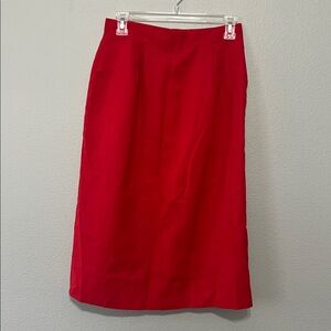Vintage Tomboy Timeless Vibrant Red Straight Skirt Women’s Classic Size 11